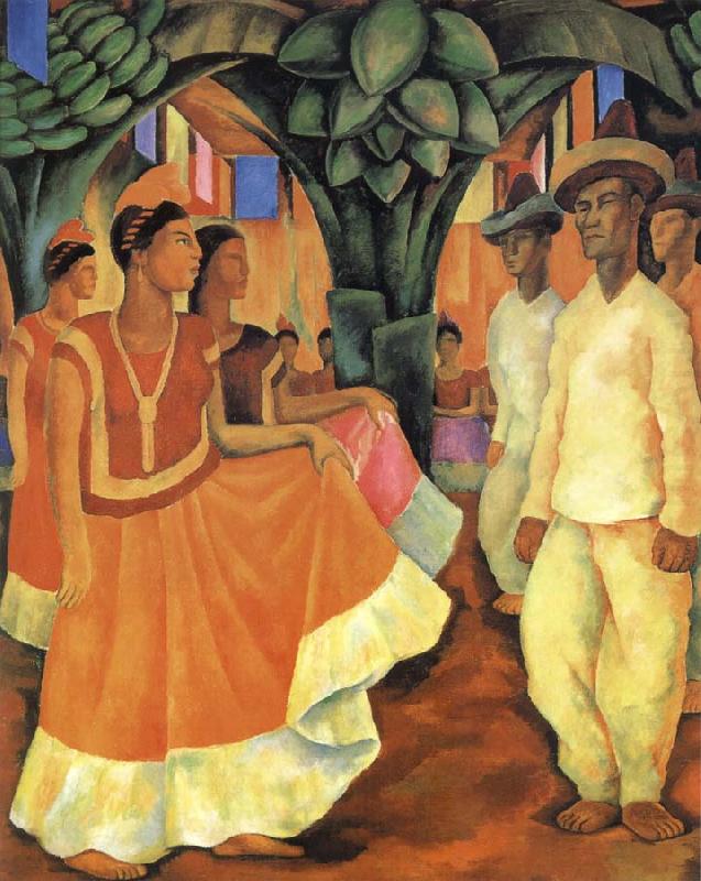 Diego Rivera The Dancing from Tehuantepec china oil painting image